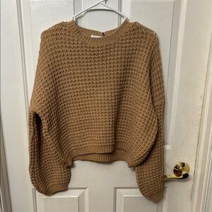 Cozy Camel Knit Sweater